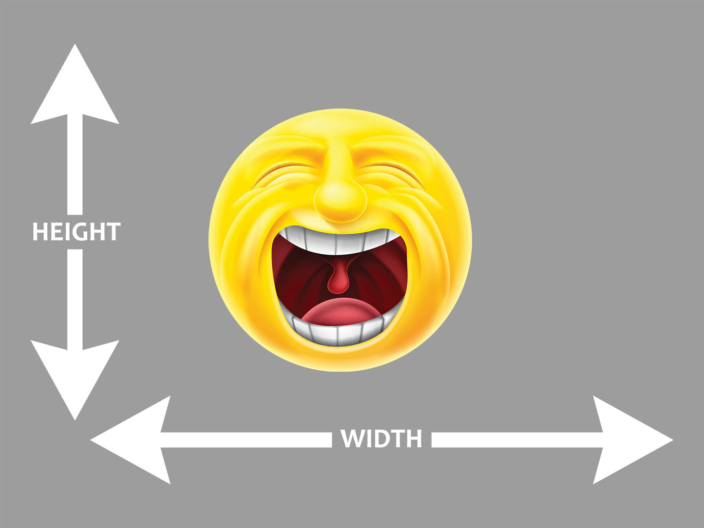 Screaming Emoticon Emoji Wall Art Decal