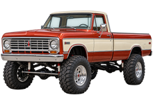 1973 International Harvester 1210 Copper Red & Cream 4x4 transparent contour cut decal artwork