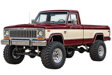 1976 Jeep J20 Deep Maroon & Ivory 4x4 transparent contour cut decal artwork