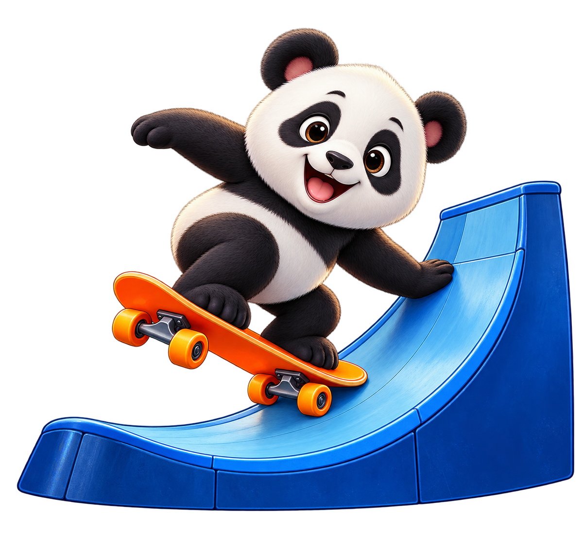 Skate Park Panda standalone decal only