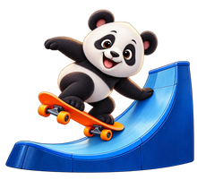Skate Park Panda standalone decal only