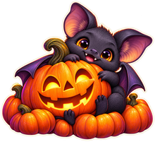 Sleepy Bat Pumpkin Hug standalone