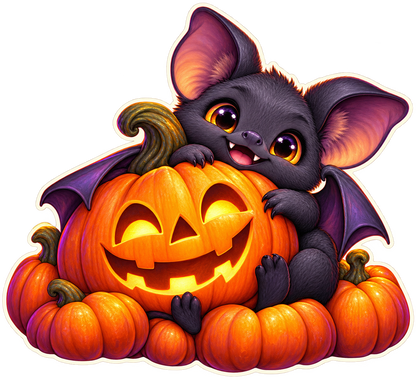 Sleepy Bat Pumpkin Hug standalone