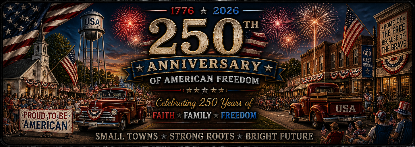 Small Town USA Celebration Desk Mat