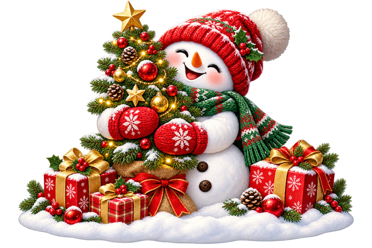 Snowman Christmas Cheer standalone decal only