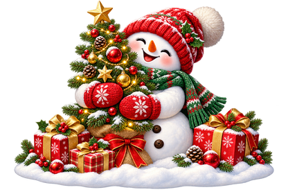 Snowman Christmas Cheer standalone decal only