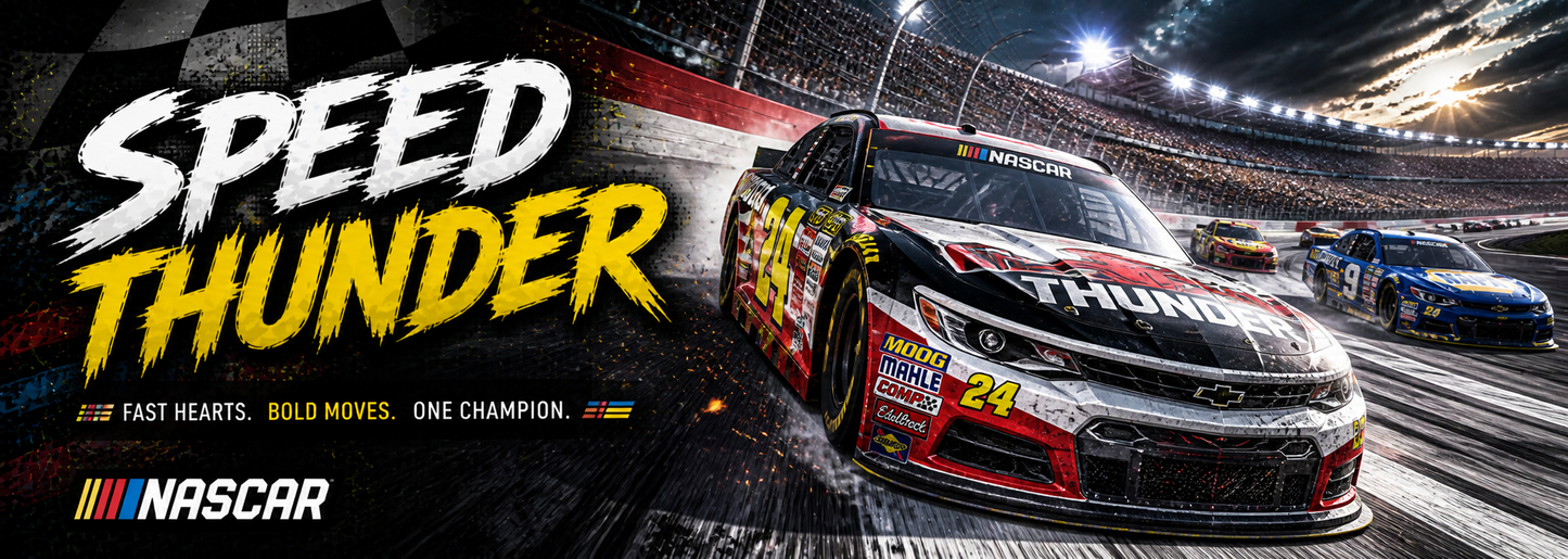 NASCAR Speed Track Thunder Desk Mat