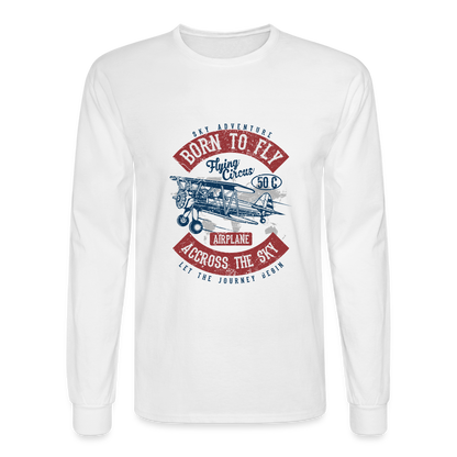 Born to Fly Men's Long Sleeve T-Shirt - white