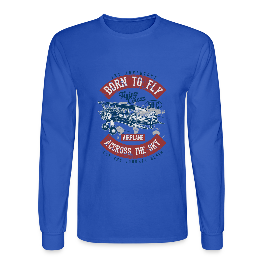 Born to Fly Men's Long Sleeve T-Shirt - royal blue