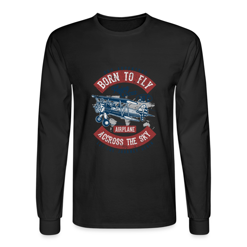 Born to Fly Men's Long Sleeve T-Shirt - black