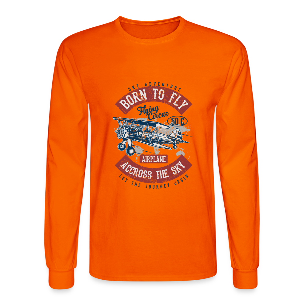 Born to Fly Men's Long Sleeve T-Shirt - orange
