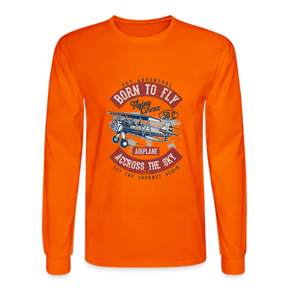 Born to Fly Men's Long Sleeve T-Shirt - orange