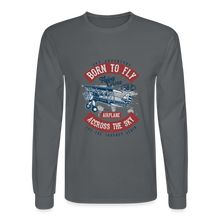 Born to Fly Men's Long Sleeve T-Shirt - charcoal