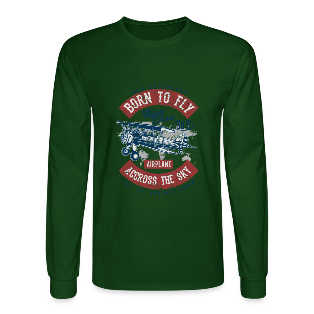Born to Fly Men's Long Sleeve T-Shirt - forest green