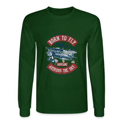 Born to Fly Men's Long Sleeve T-Shirt - forest green