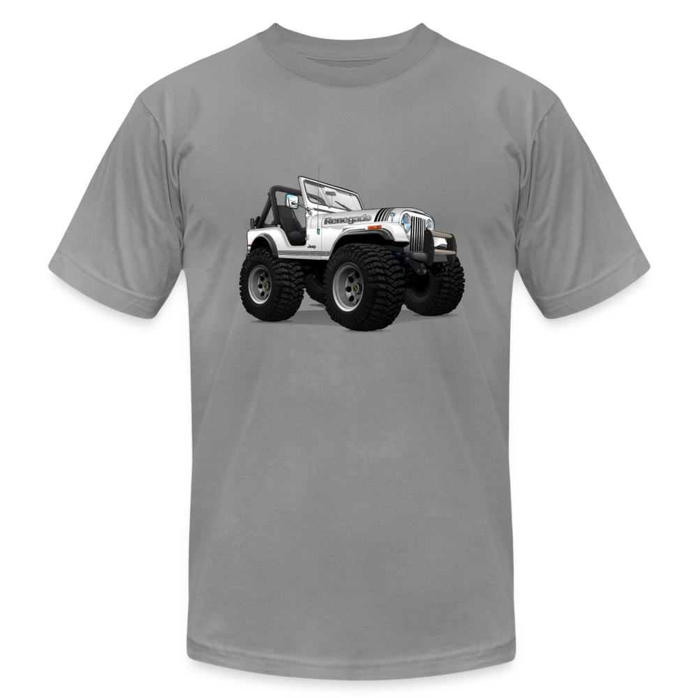 1980 Jeep CJ Renegade Unisex Jersey T-Shirt by Bella + Canvas - slate
