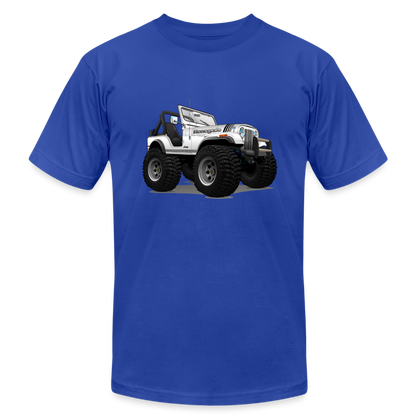 1980 Jeep CJ Renegade Unisex Jersey T-Shirt by Bella + Canvas - royal blue