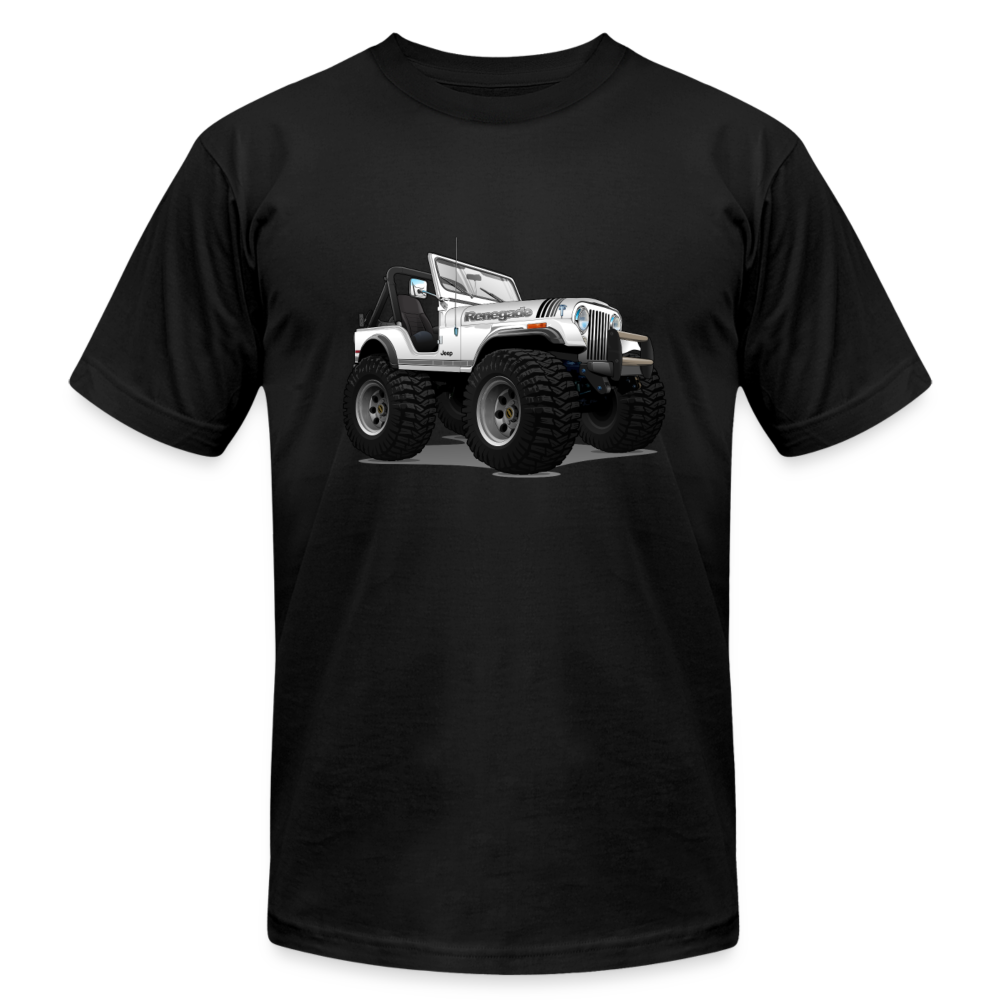 1980 Jeep CJ Renegade Unisex Jersey T-Shirt by Bella + Canvas - black