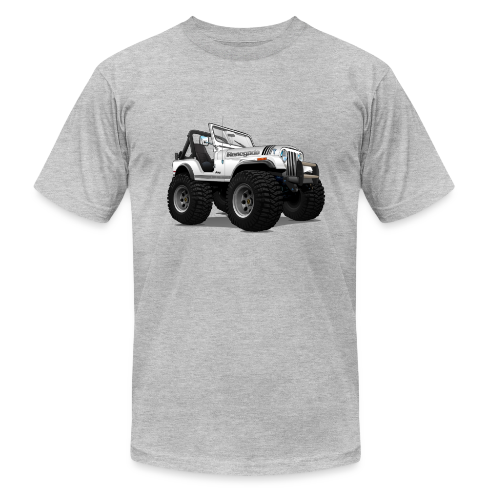 1980 Jeep CJ Renegade Unisex Jersey T-Shirt by Bella + Canvas - heather gray