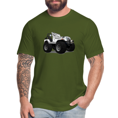 1980 Jeep CJ Renegade Unisex Jersey T-Shirt by Bella + Canvas - olive