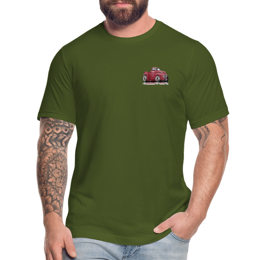 1948 Ford F1 Pickup Truck Unisex Jersey T-Shirt by Bella + Canvas - olive