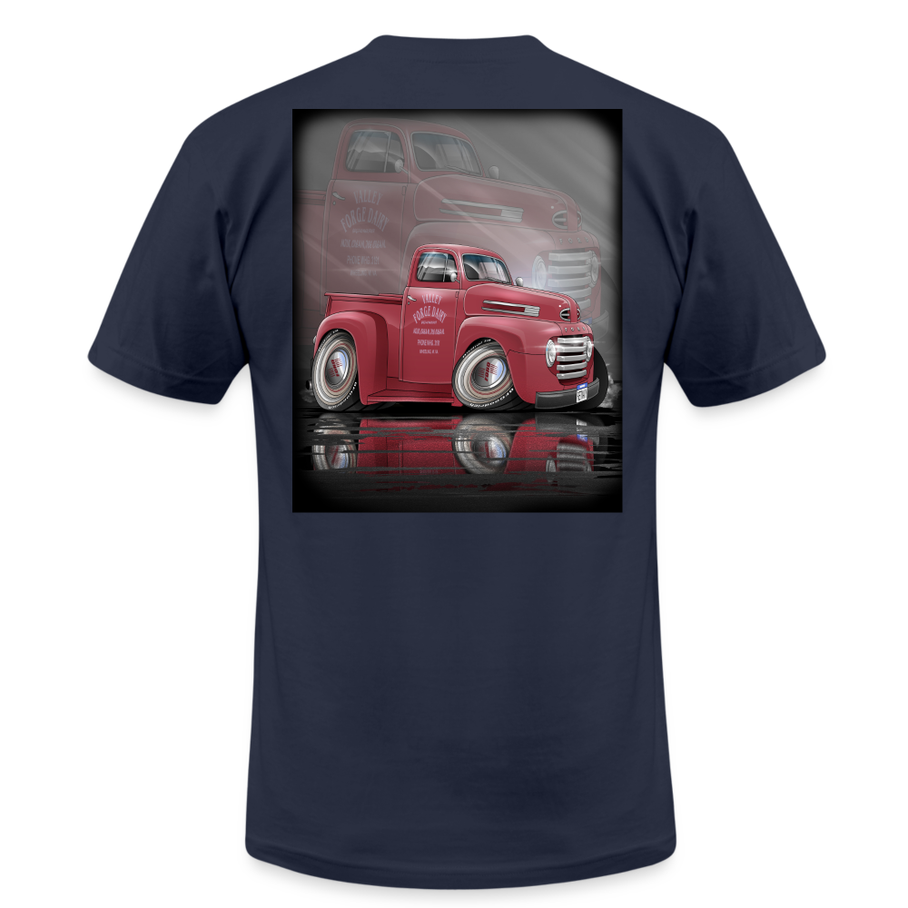 1948 Ford F1 Pickup Truck Unisex Jersey T-Shirt by Bella + Canvas - navy