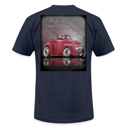 1948 Ford F1 Pickup Truck Unisex Jersey T-Shirt by Bella + Canvas - navy