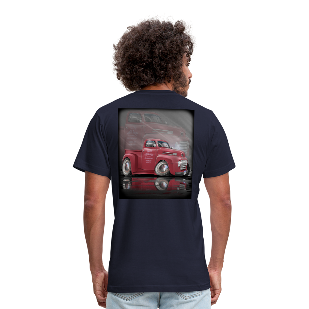 1948 Ford F1 Pickup Truck Unisex Jersey T-Shirt by Bella + Canvas - navy