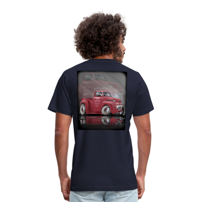 1948 Ford F1 Pickup Truck Unisex Jersey T-Shirt by Bella + Canvas - navy