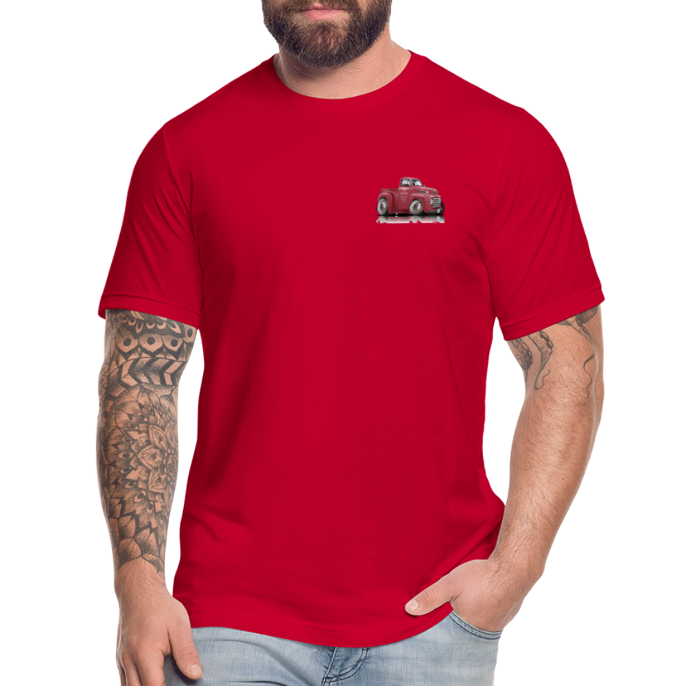 1948 Ford F1 Pickup Truck Unisex Jersey T-Shirt by Bella + Canvas - red