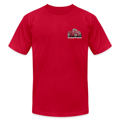 1948 Ford F1 Pickup Truck Unisex Jersey T-Shirt by Bella + Canvas - red