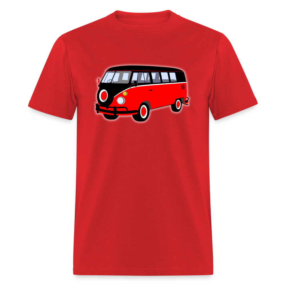 Unisex Classic T-Shirt Volkswagen Bus Red-Black - red