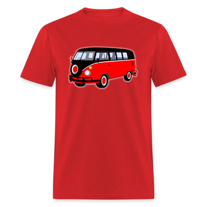 Unisex Classic T-Shirt Volkswagen Bus Red-Black - red