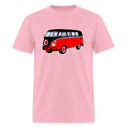 Unisex Classic T-Shirt Volkswagen Bus Red-Black - pink