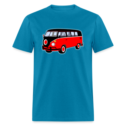 Unisex Classic T-Shirt Volkswagen Bus Red-Black - turquoise