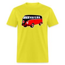 Unisex Classic T-Shirt Volkswagen Bus Red-Black - yellow