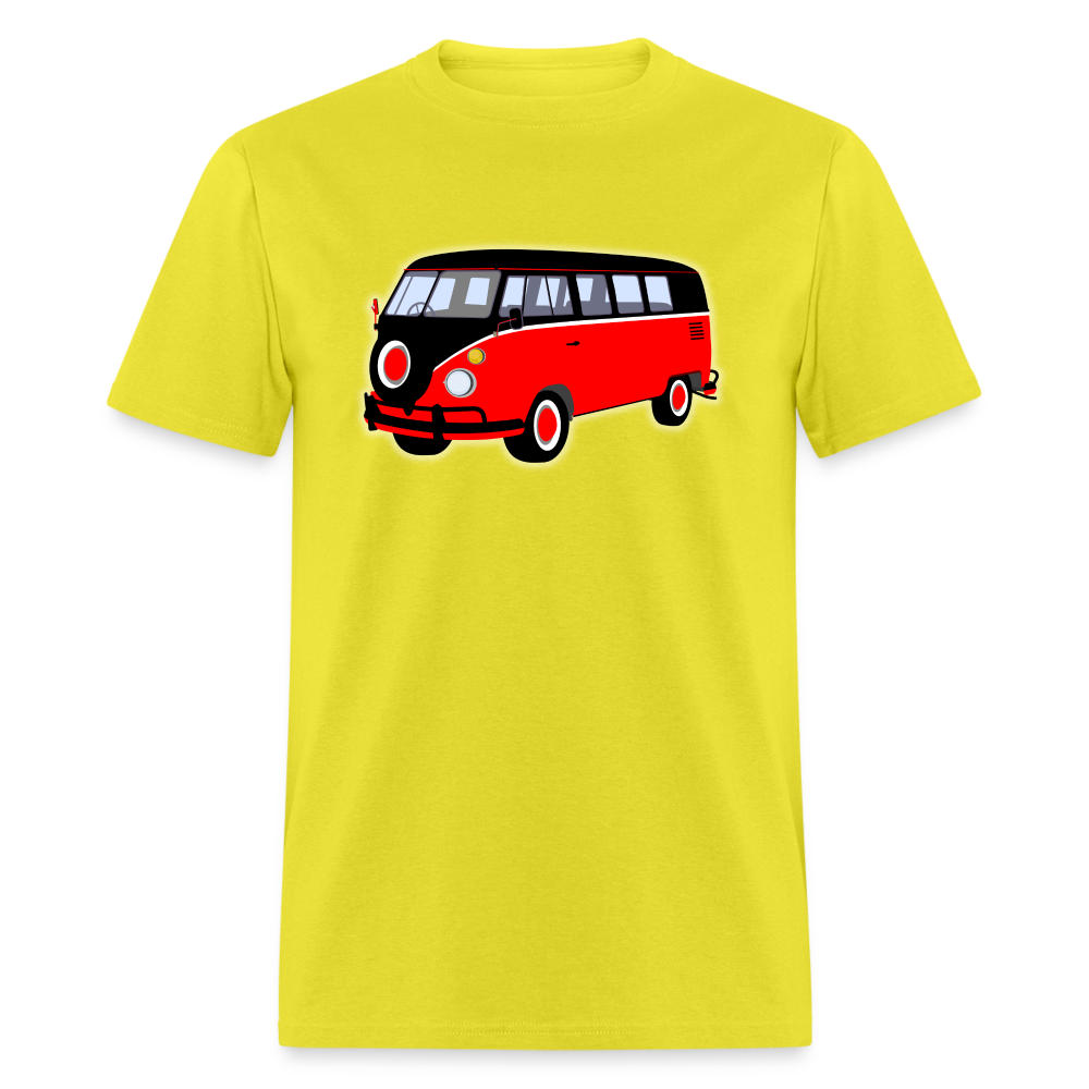 Unisex Classic T-Shirt Volkswagen Bus Red-Black - yellow