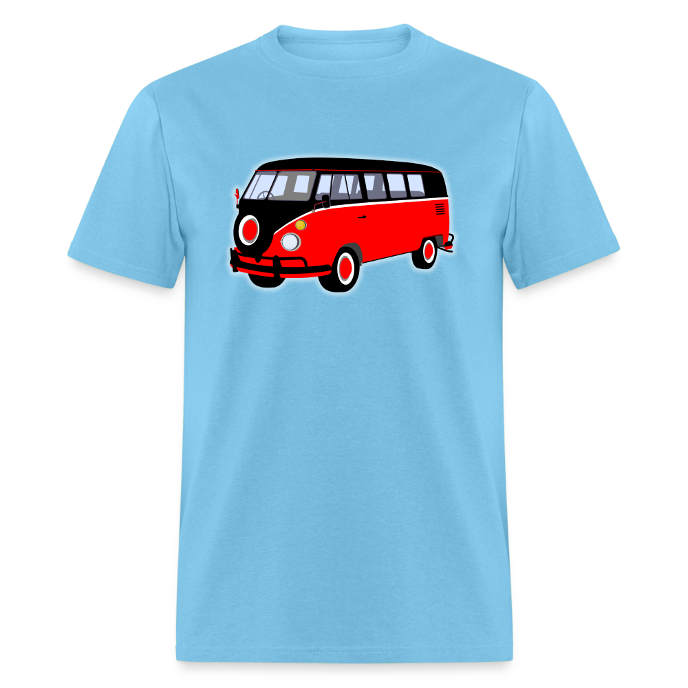 Unisex Classic T-Shirt Volkswagen Bus Red-Black - aquatic blue