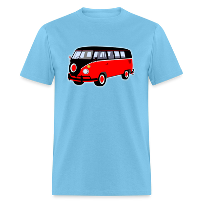 Unisex Classic T-Shirt Volkswagen Bus Red-Black - aquatic blue