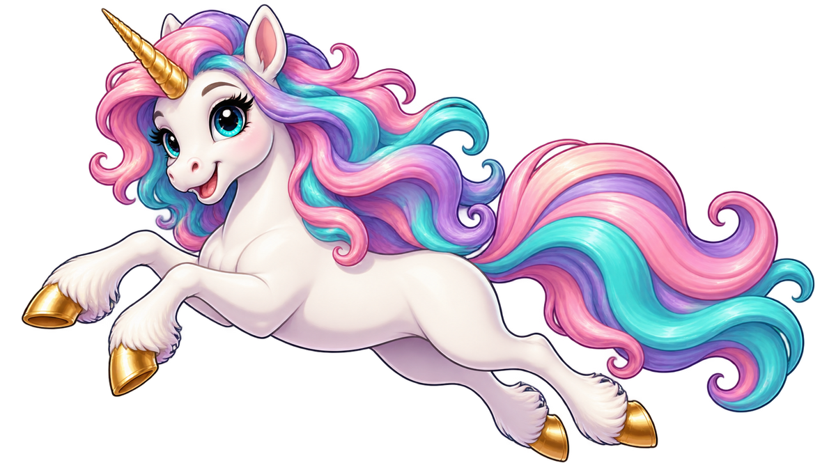 Starlight Unicorn Large Wall Decal isolated transparent artwork
