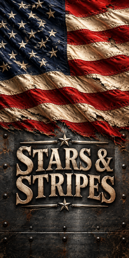 Stars and Stripes Steel Cornhole Board Wraps hole-free artwork