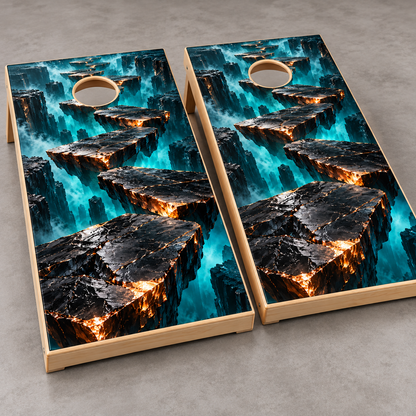 steps optical illusion wrap on two boards; boards not included