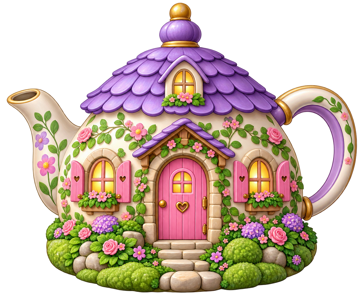 Storybook Tea Cottage standalone decal only
