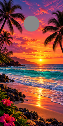 Sunset Palm Paradise regulation gray hole-position proof marker