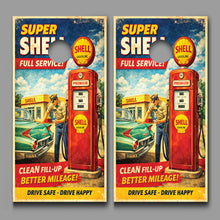 Shell Super Full Service Gas Station Corn hole Decal Wraps