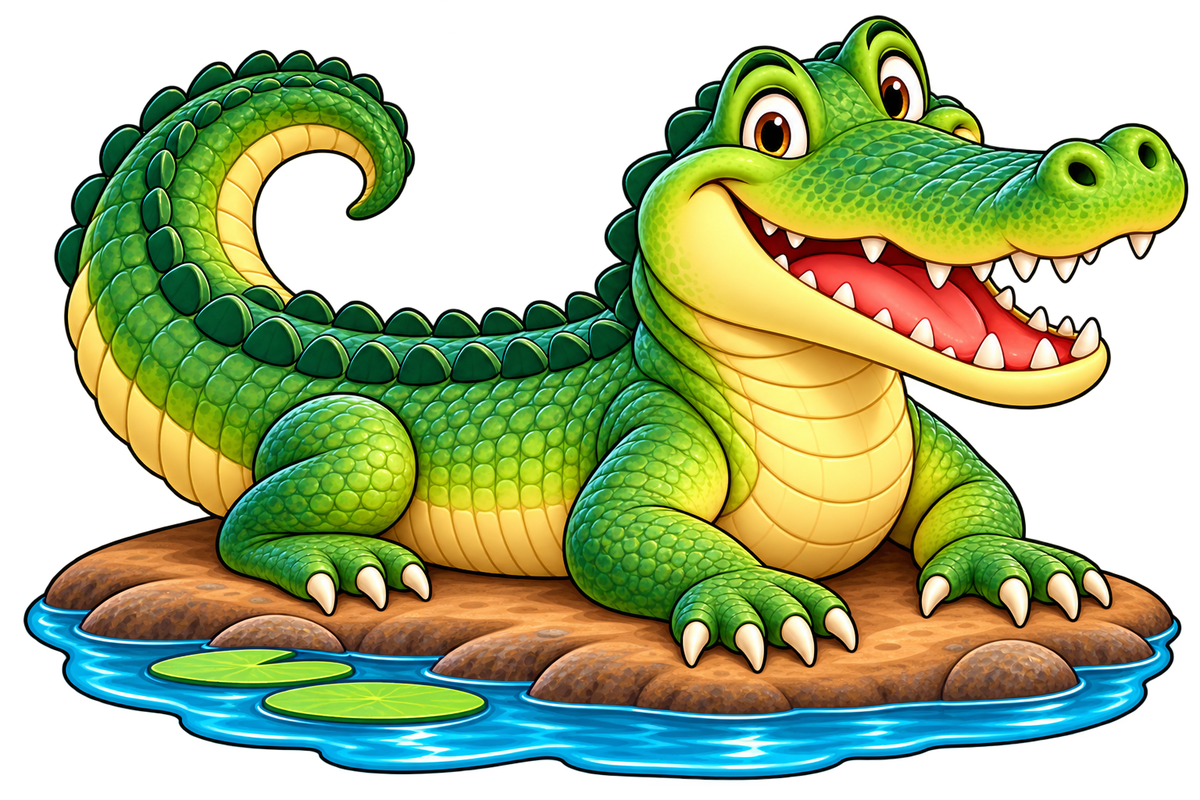 Swamp Alligator Buddy standalone decal only