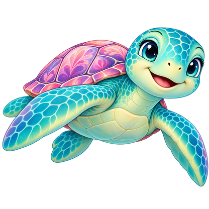 Sweet Sea Turtle standalone decal only