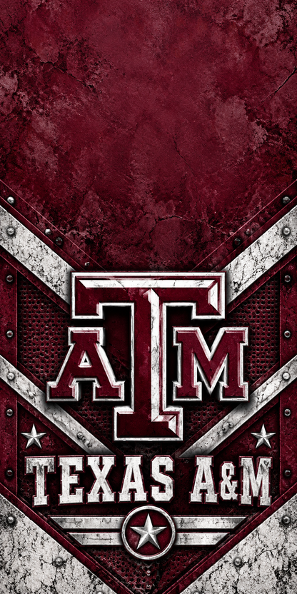 Texas A&M Aggie Ironworks cornhole wrap complete artwork without hole