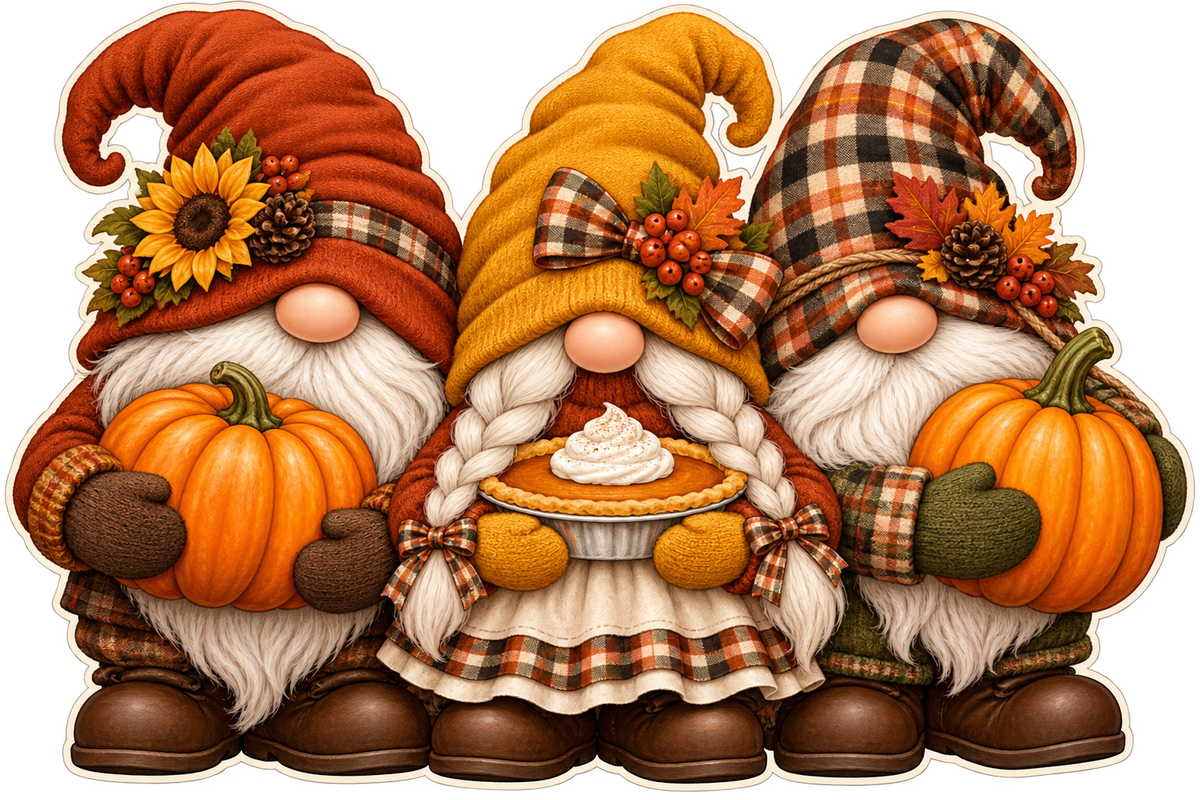Thanksgiving Gnome Trio standalone