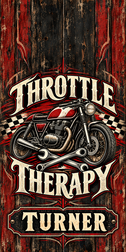 Throttle Therapy personalized cornhole wraps - flat